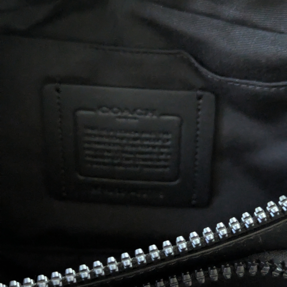 Coach Black Leather Belt Bag with Front Pocket - Picture 10 of 13